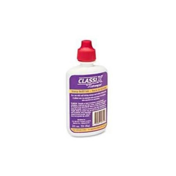 Shachihata Inc. Xstamper® Classix Refill Ink, For Classix Self-Inking Stamps Only, 2 fl. oz. Bottle, Red 40711